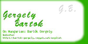 gergely bartok business card