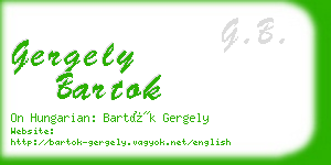 gergely bartok business card